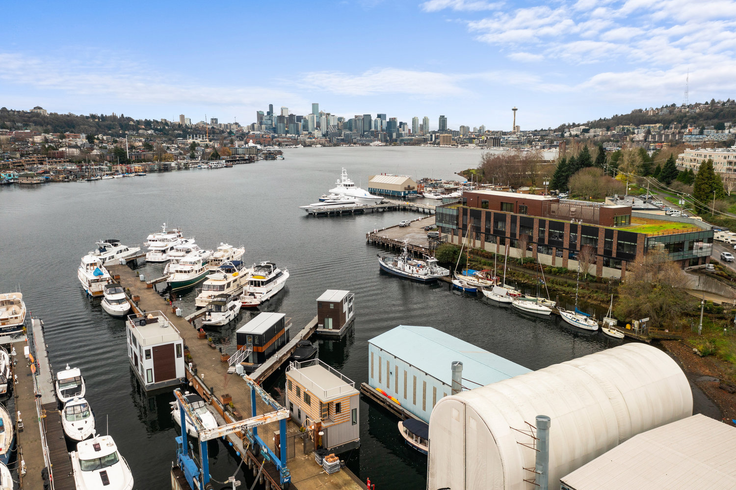 Lake Union Landing View of The Space Needle From The Deck